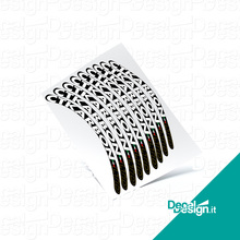 Carica l'immagine nel visualizzatore di Gallery, Kit custom di adesivi per cerchi CTKARBON LTD.