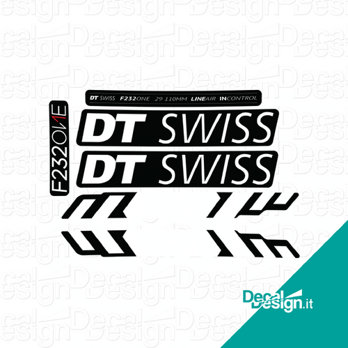 Kit custom di adesivi per forcella DT Swiss F232 2021 Custom Decal.